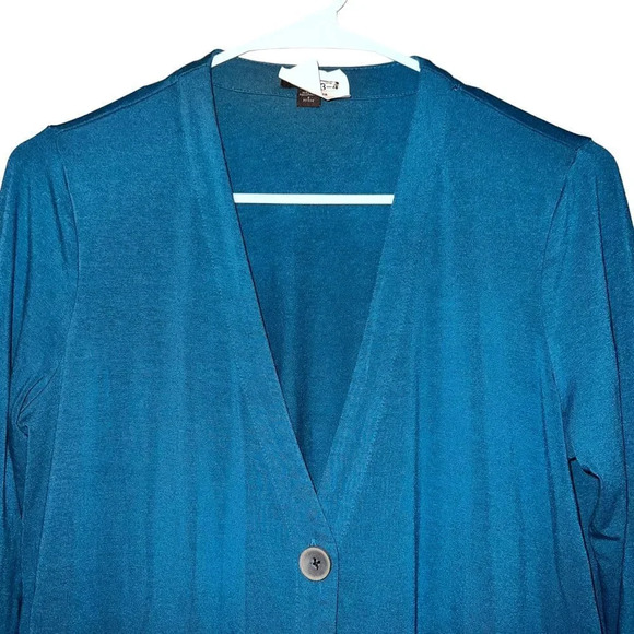 J. Jill Teal Cardigan with Pockets Size Small - Picture 2 of 3